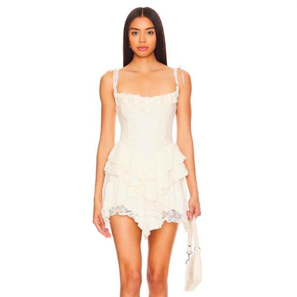 MAJORELLE Ann Mini Dress in White